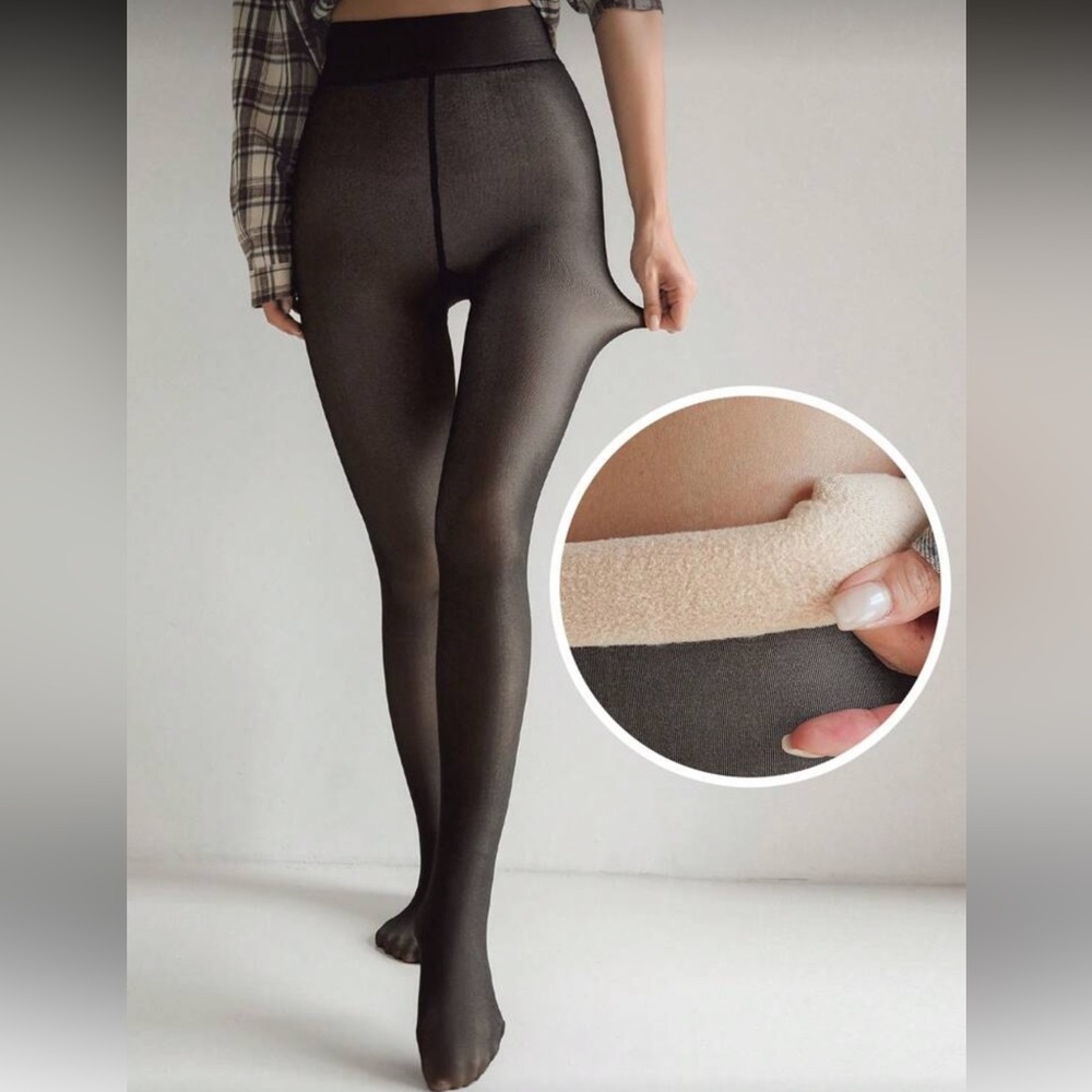Women's Black Thermal Lined Tights